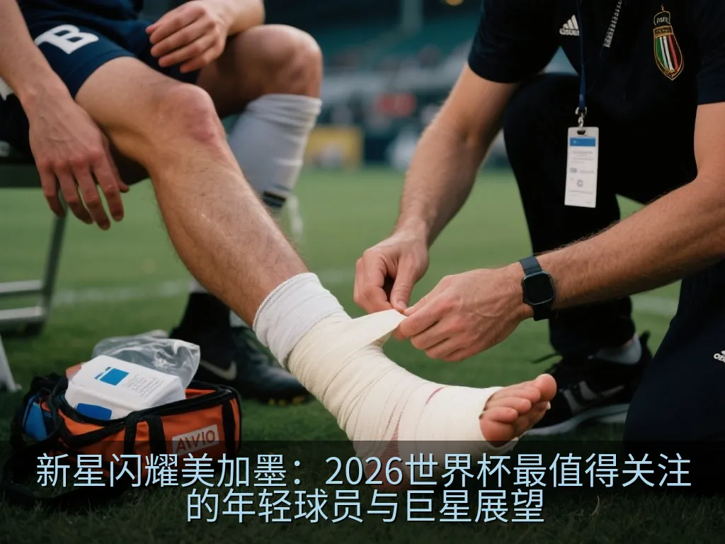 夕阳照耀下的空旷足球场，象征职业生涯的暮色与传承
